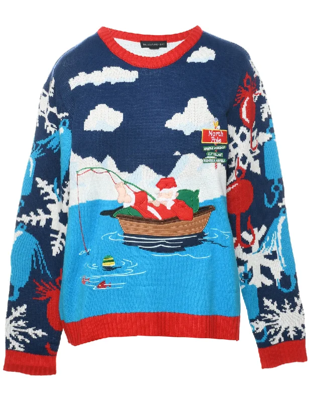 Santa Claus Christmas Jumper - M