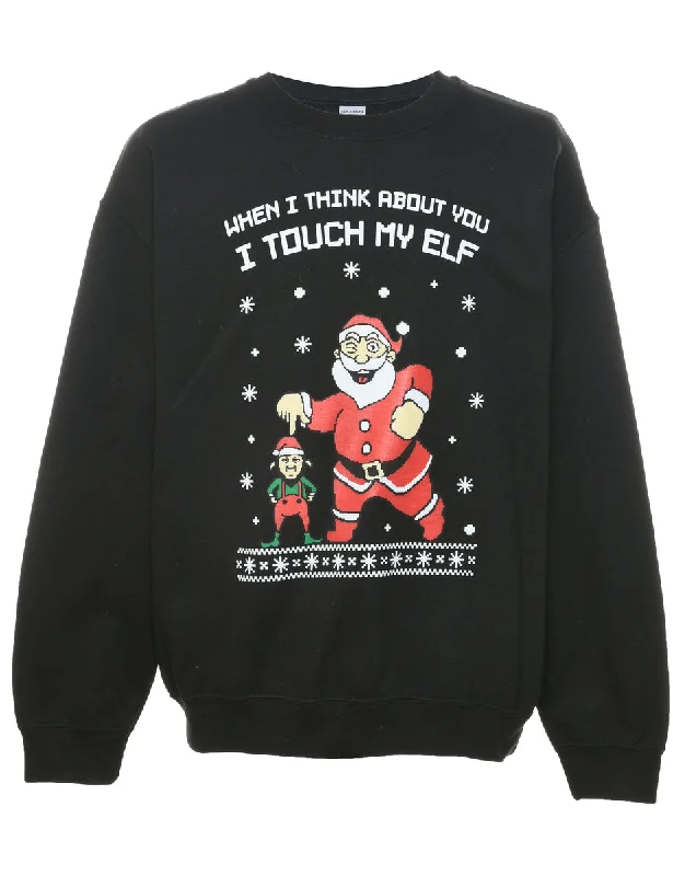 Santa Claus Christmas Sweatshirt - L