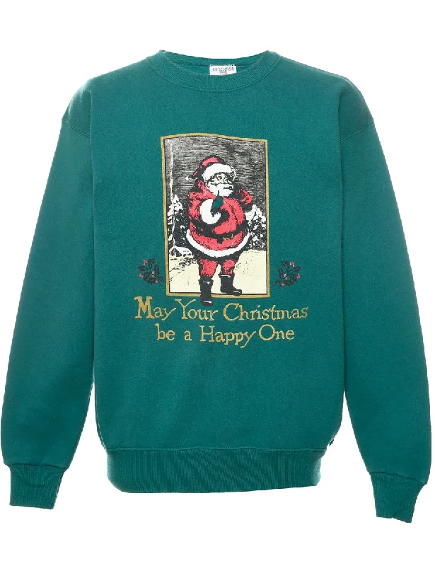 Santa Claus Christmas Sweatshirt - L