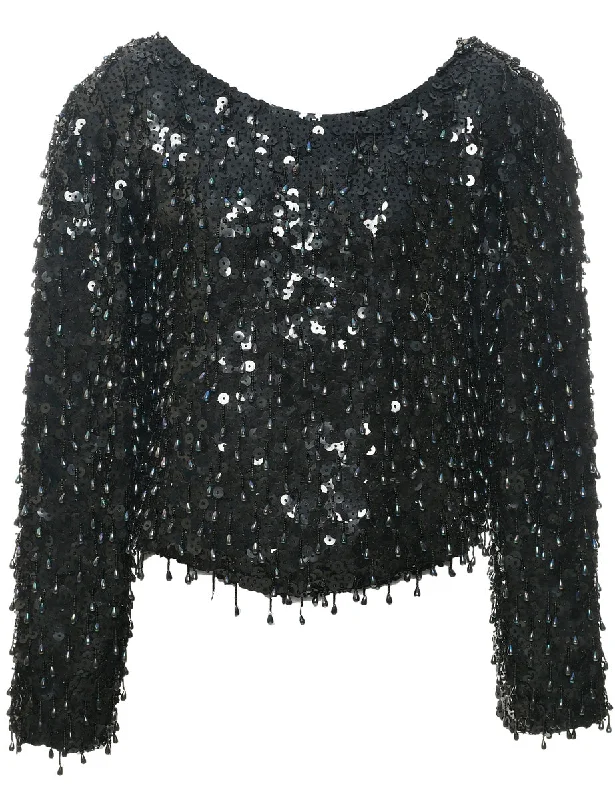 Sequined Evening Top - L