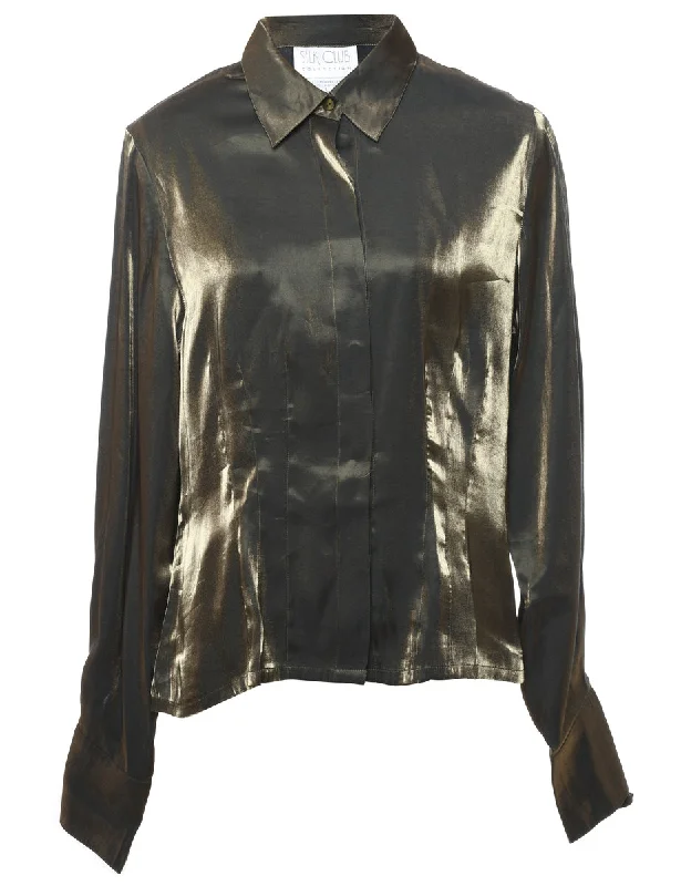 Silk Club Evening Blouse - L